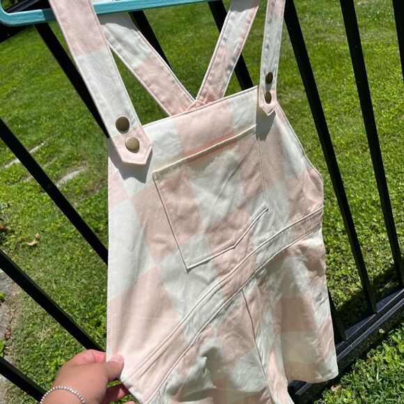 Anthropologie Hutch Checked Short Overalls NWT - Picture 4 of 9